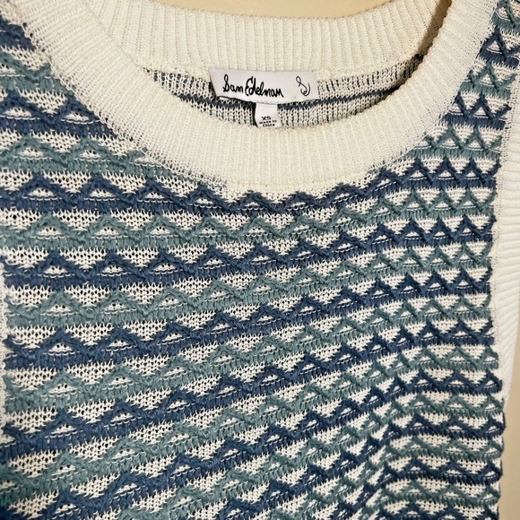 Sam Edelman Women's‎ Sweater Sleeveless Cableknit  Sz XS Tennis Pickleball Blue - Picture 2 of 7
